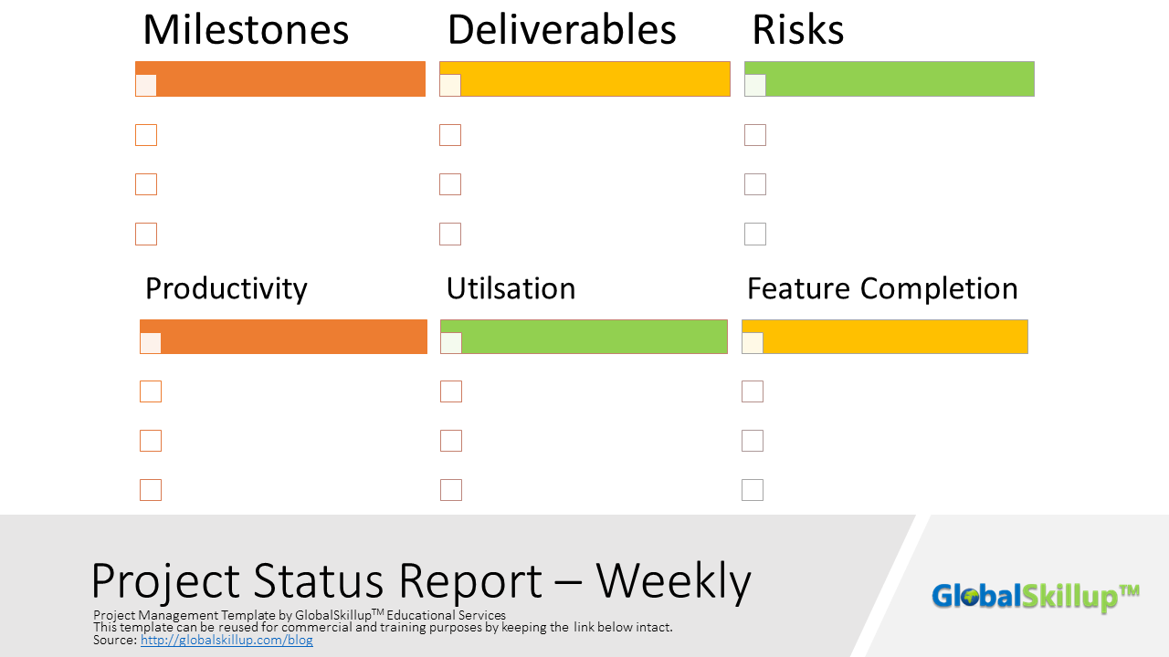 Project Progress Report for Major Stakeholders (AKA Weekly Status Inside Weekly Progress Report Template Project Management